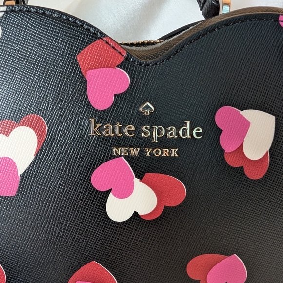 Kate Spade Love Shack Flutter Hearts Crossbody Top Handle Heart Shaped Bag EUC - Picture 4 of 8
